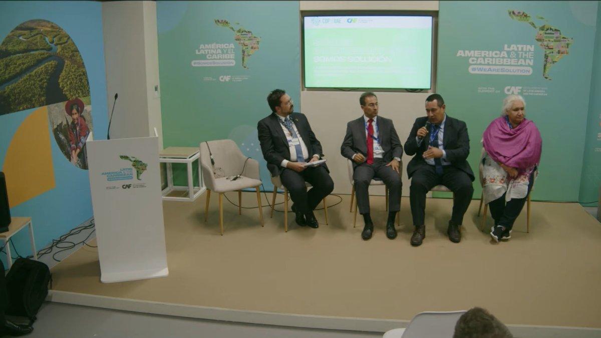 Ponencia. El alcalde Aguarico, Juan Carlos Orellana, fue invitado al encuentro para exponer su plan de trabajo, en 2022 su territorio ganó el premio: Mejor Destino Turístico Rural del Mundo en 2022.