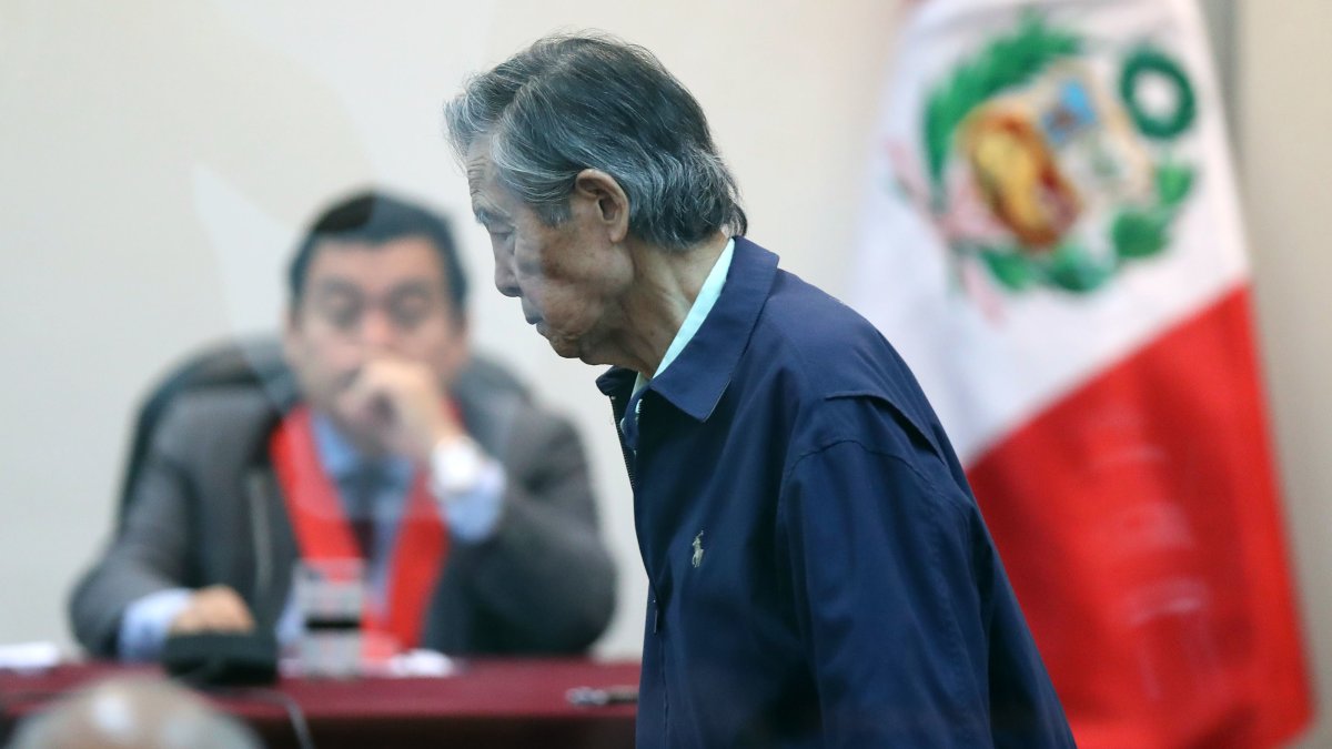 Lima. El expresidente Alberto Fujimori en unas de sus intervenciones en los tribunales peruanos.