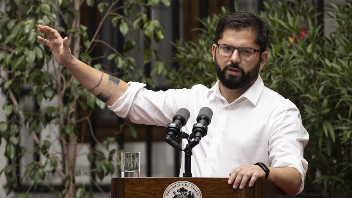 Santiago. El presidente Gabriel Boric, en una reciente intervención.