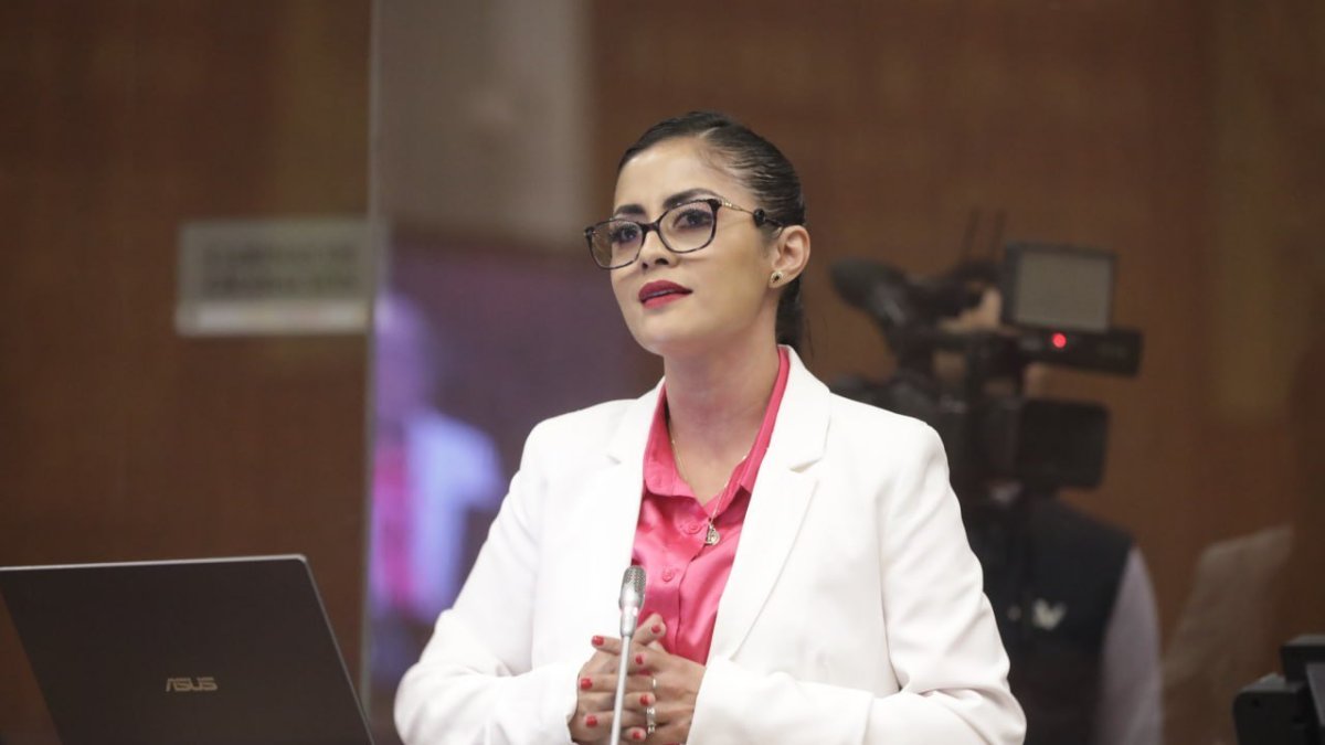 La asambleísta del correísmo, Viviana Veloz, es primera vicepresidenta de la Asamblea Nacional.