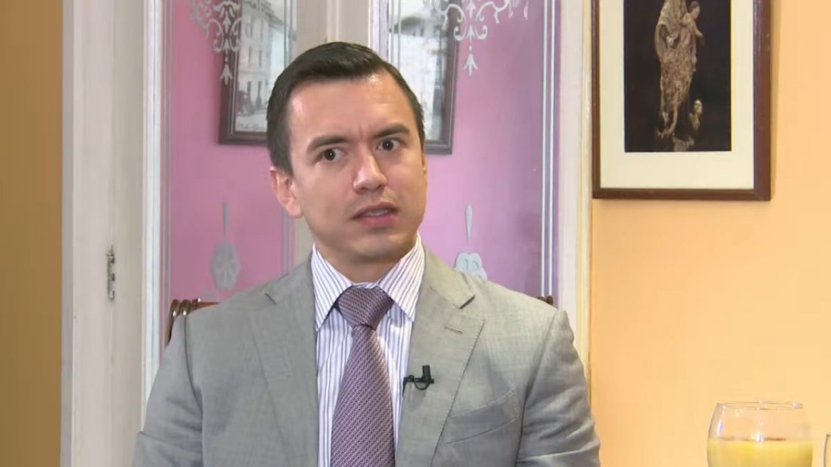 Presidente. Daniel Noboa dijo que exhibirá públicamente a los fiscales o jueces que sueltena los líderes de las bandas.