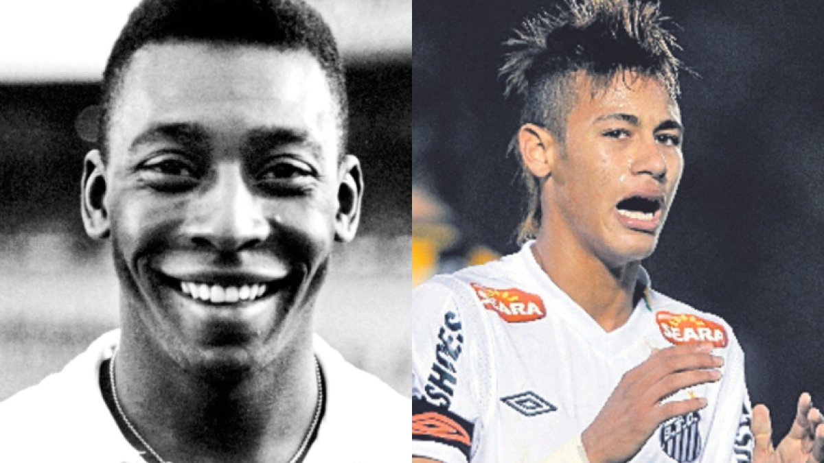 El rey Pele y Neymar, referentes del Santos FC