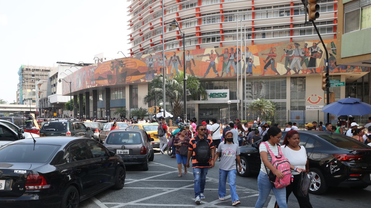 Movilidad. El informe elaborado por los jóvenes universitarios muestra los problemas que aquejan a los peatones en Guayaquil.