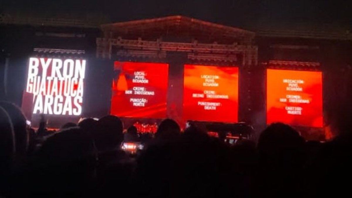 Durante el concierto de Roger Waters se nombró a Byron Guatatuca