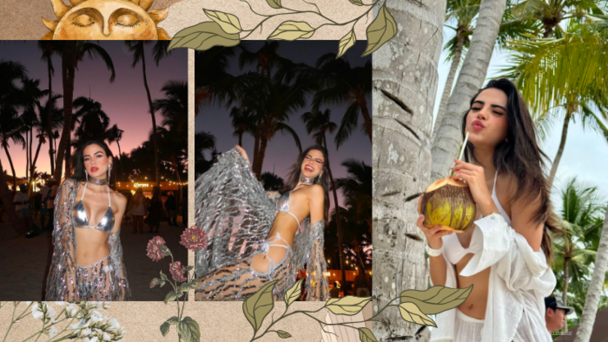 Sol Vargas con un bikini metalizado disfruta de la temporada de playa.