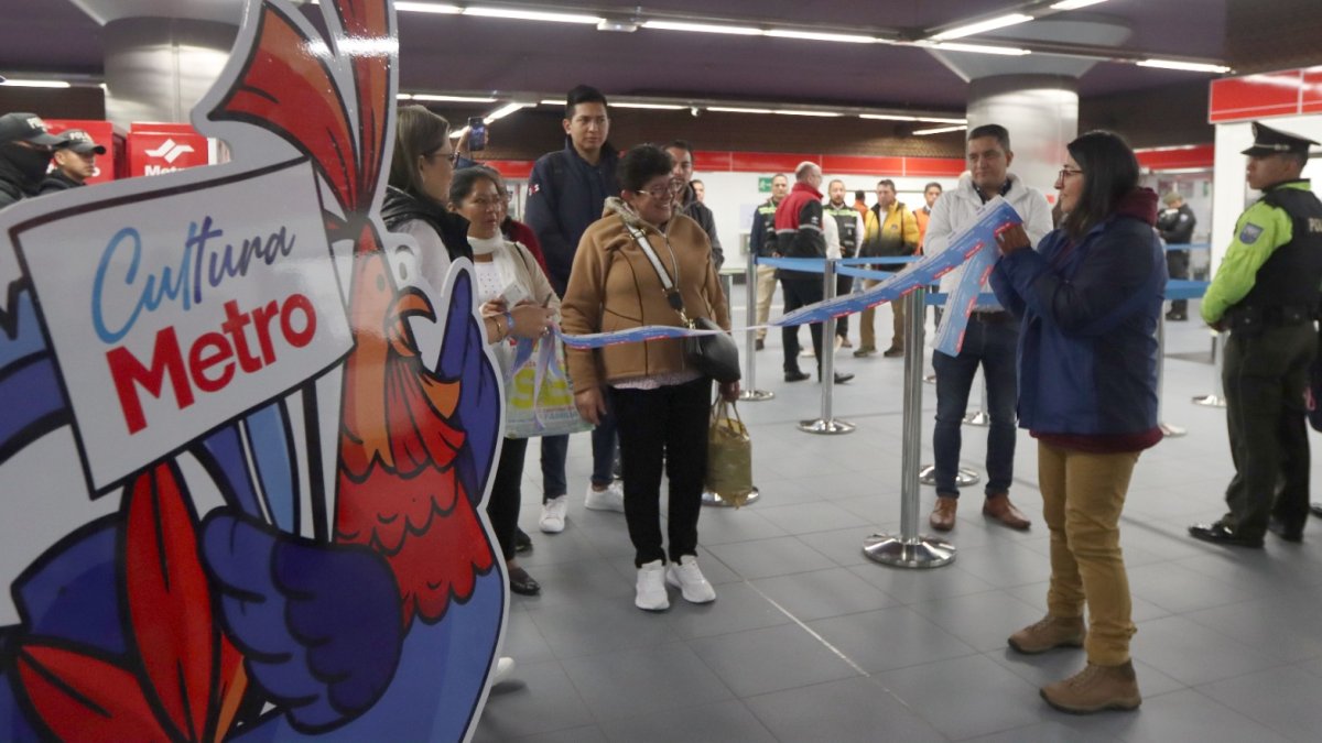Campaña. El Gallito de la Catedral es el personaje de la Cultura Metro.