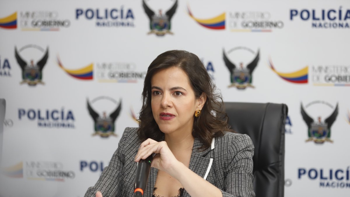 La dirigente de Construye María Paula Romo aparece en una actividad cuando era ministra de Gobierno en el mandato de Lenín Moreno.