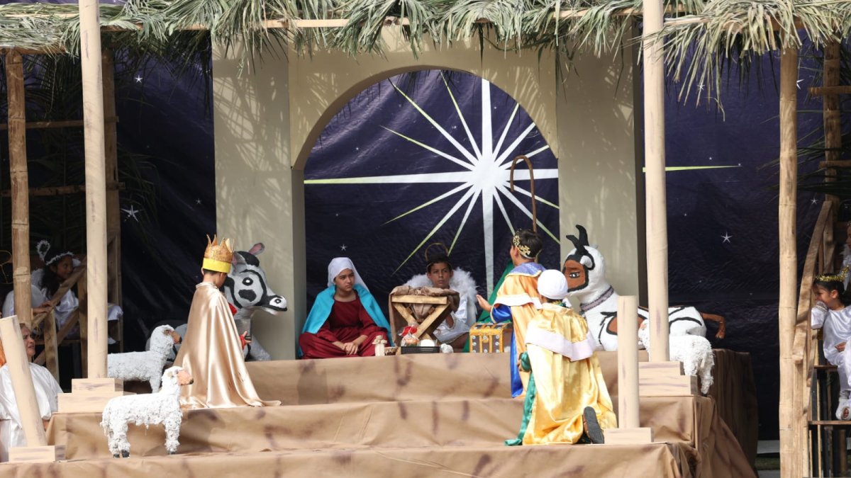 Los niños representaron a personajes bíblicos.