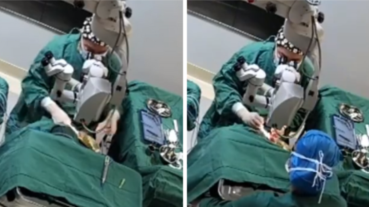 Hospital Oftalmológico Aier en Guigang. El evento fue grabado por cámaras CCTV