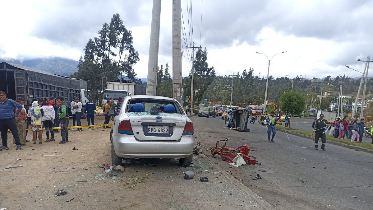 El triple accidente de tránsito se registró la mañana de este sábado 23 de diciembre.