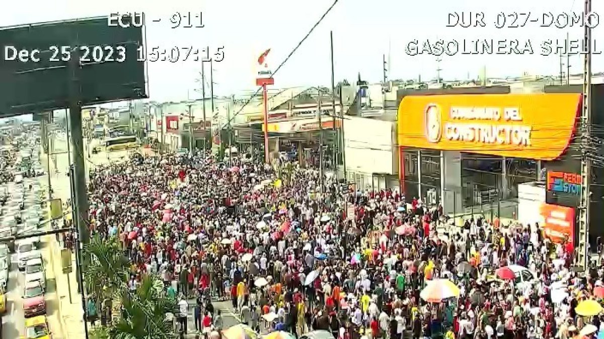 El Ecu 911 monitoreó de forma permanente la peregrinación.