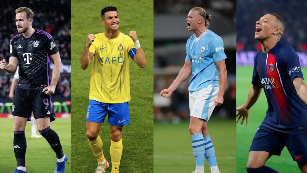Kane, Ronaldo, Haaland, y Mbappé se pelean por ser el goleador del año 2023