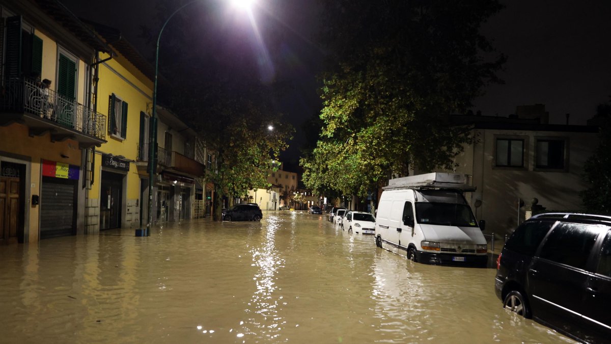 Campi Bisenzio. Así lucía este municipio de Florencia el 2 de noviembre.