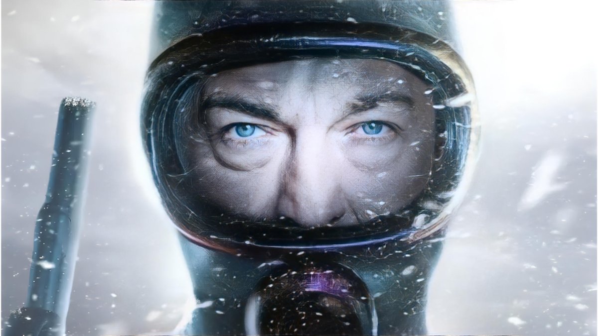 Fotograma cedido por Netflix donde se observa al actor argentino Ricardo Darín durante las grabaciones de la serie “El Eternauta”.