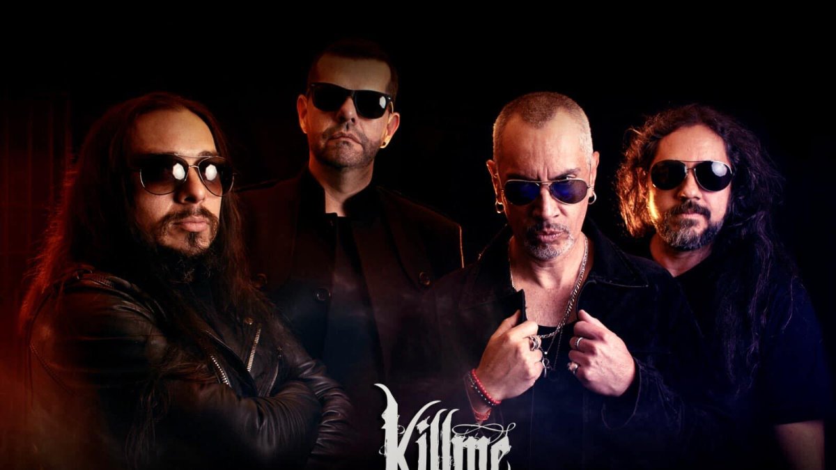 Alineación actual de Killme, banda de heavy doom de Quito: José Sisalema en la guitarra, Santiago Andrade en la voz,  Steve Rolling  en la batería y Miguel Patiño en el bajo.