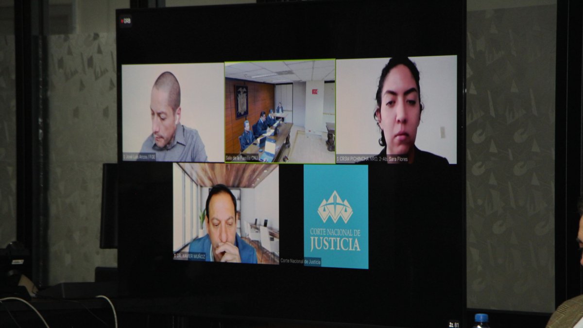 Audiencia. El vocal Xavier Muñoz estuvo presente en la audiencia de forma telemática.