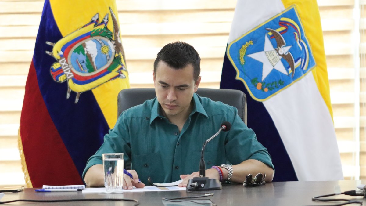 El presidente Daniel Noboa en una foto de archivo.