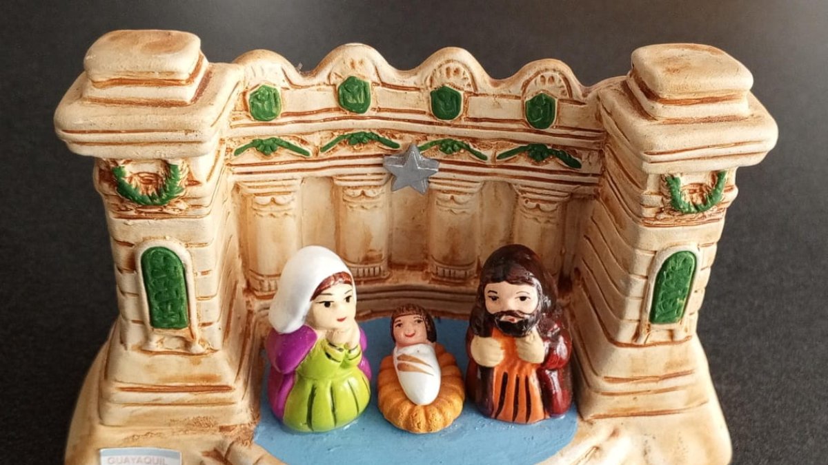 Muestra. El pesebre es una pieza tradicional