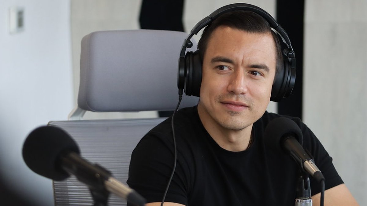 Daniel Noboa en entrevista radial el 4 de enero de 2023.