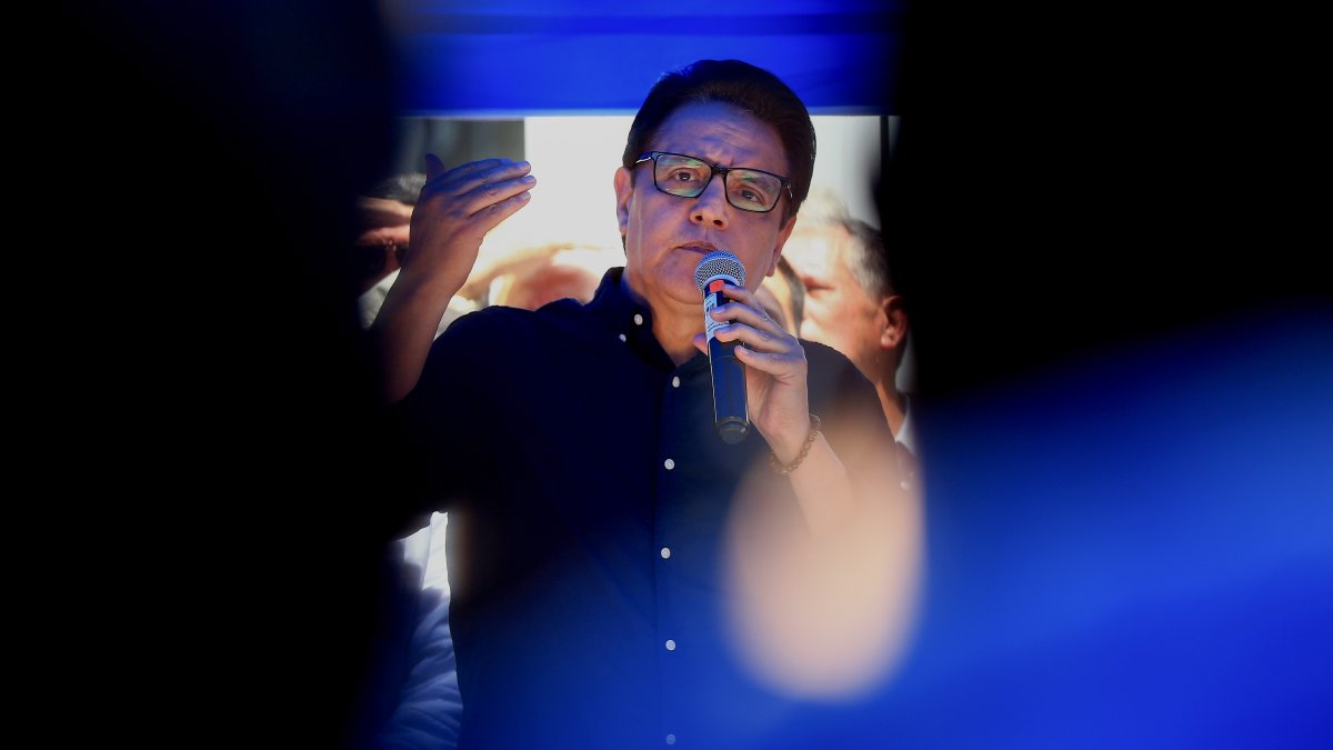 El candidato para la presidencia de Ecuador Fernando Villavicencio