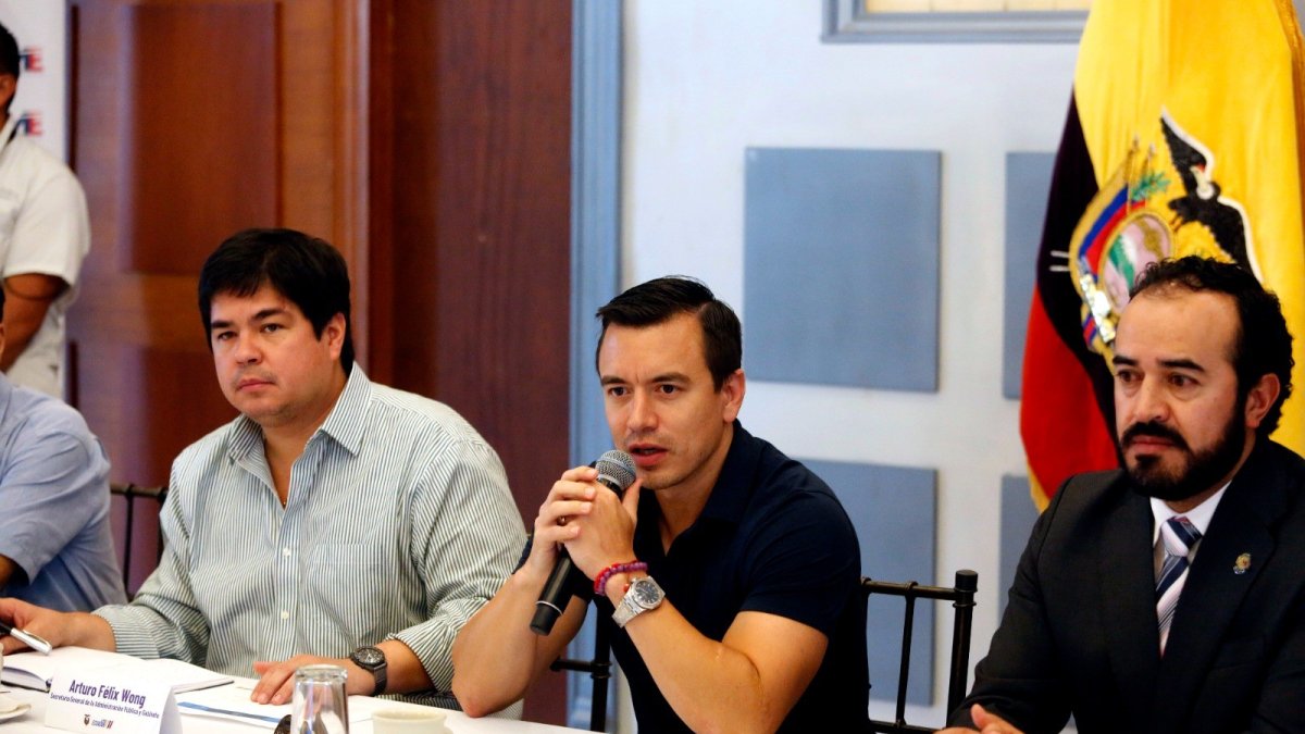 Críticas. Las referencias del presidente Daniel Noboa a la exministra María Paula Romo generaron debate.