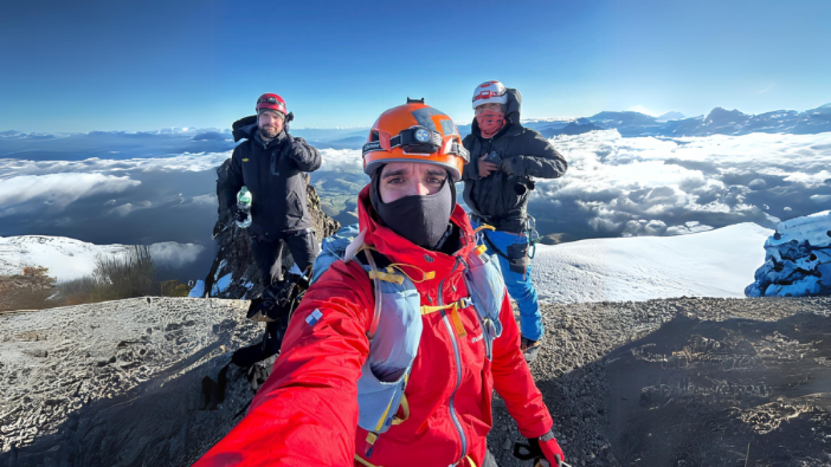 Jan Topic en la cima del Ilinizas