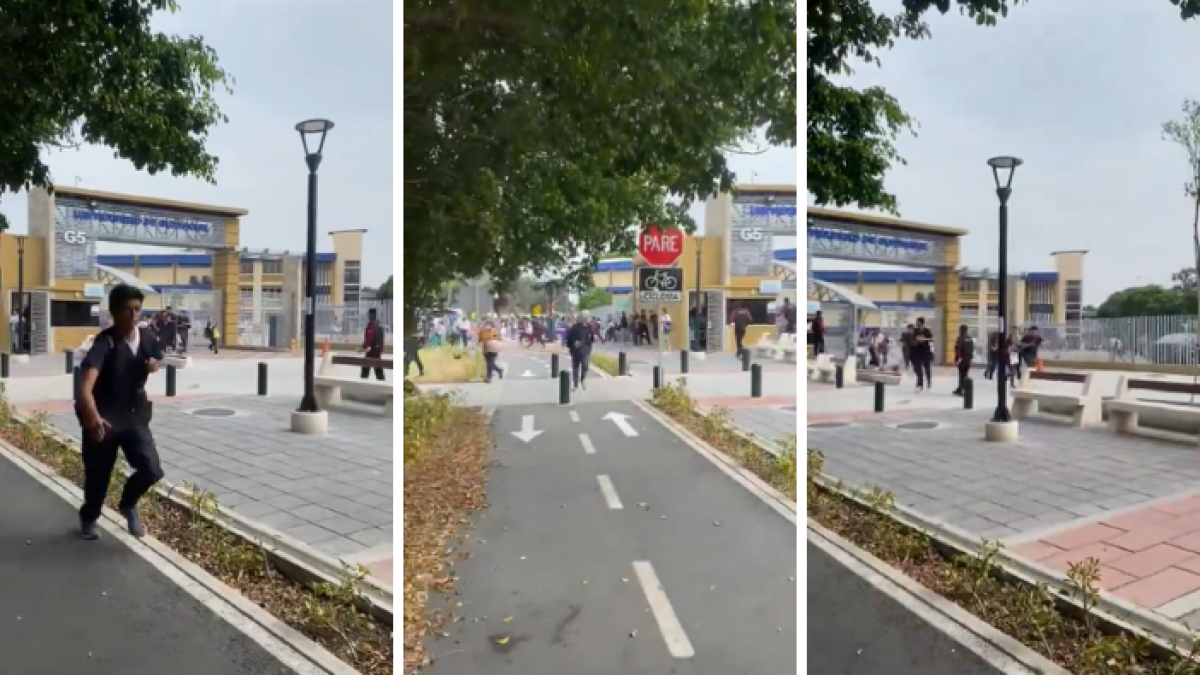 Caos en la Universidad de Guayaquil.