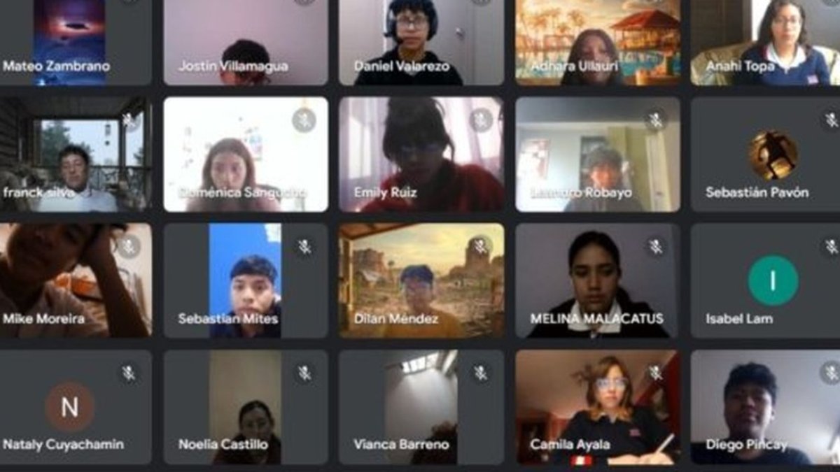 Cientos de alumnos se conectaron a la plataforma virtual.