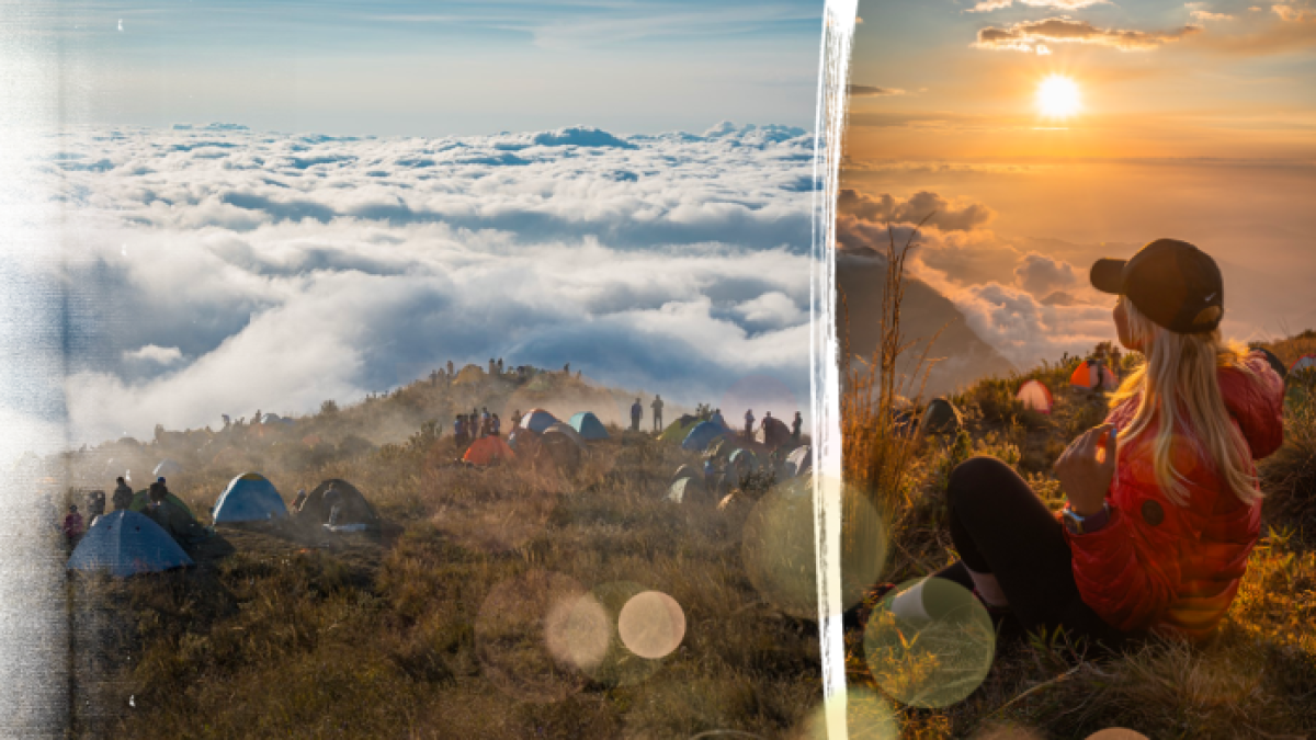 Desde este cerro pareciera que se pueden tocar las nubes.