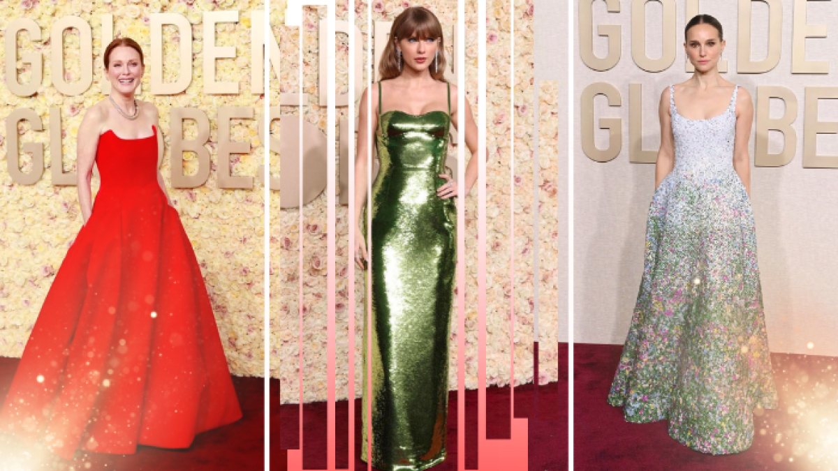 Julianne Moore, Taylor Swift y Matalie Portman lucieron trajes de famosos diseñadores.