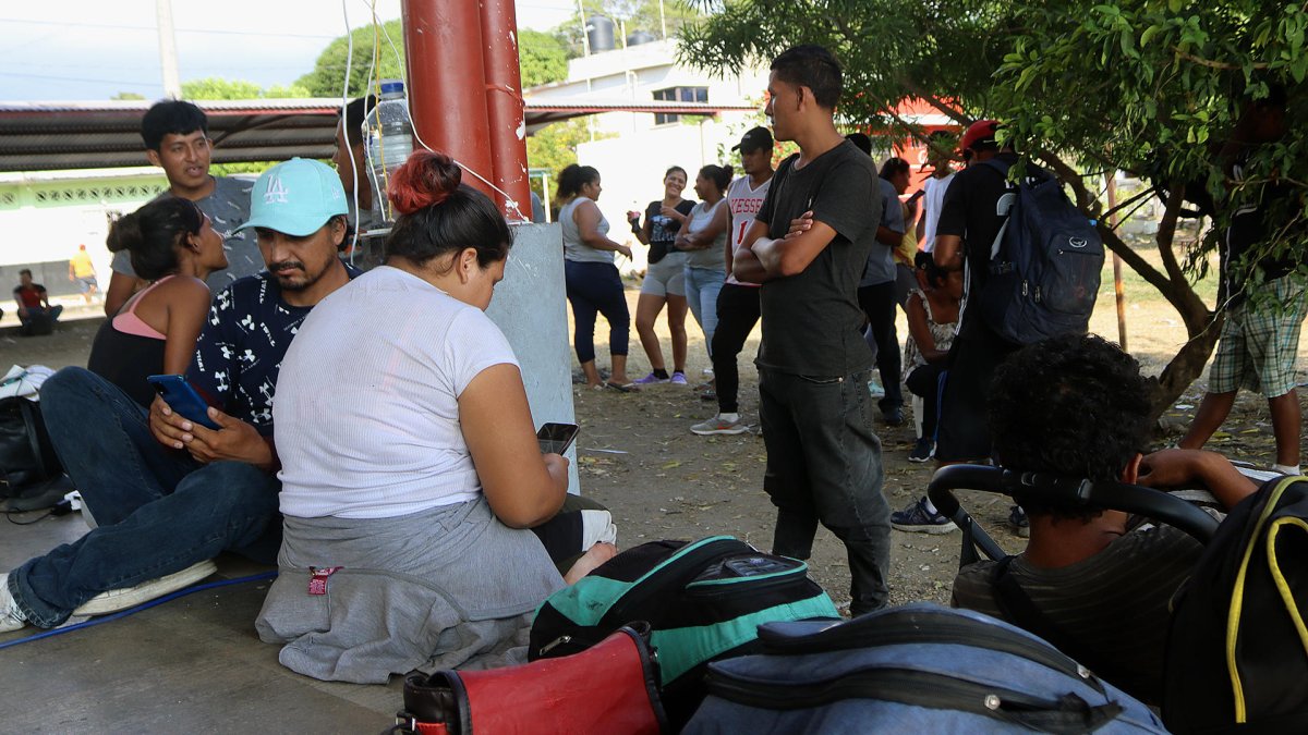 Decenas de migrantes transitan por México para llegar hacia Estados Unidos.