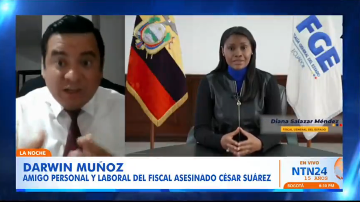 El fiscal Darwin Muñoz concedió una entrevista al canal NTN 24.