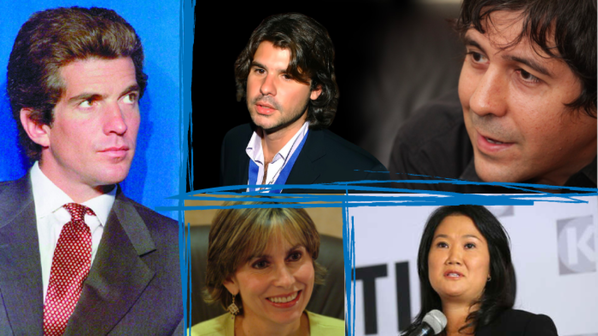 John F. Kennedy Jr., Antonio de la Rúa, Santiago Roldós, Keiko Fujimori y Mariuxi Febres-Cordero.