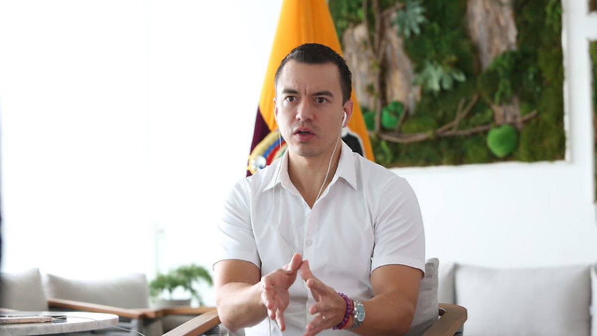 El presidente de la República, Daniel Noboa.