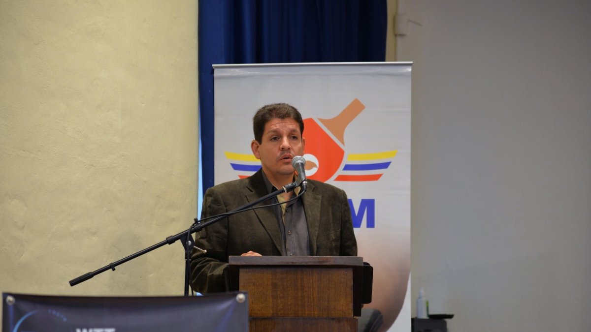 Paúl Calle cumple con su segunda al frente de la Federación Ecuatoriana de Tenis de Mesa.