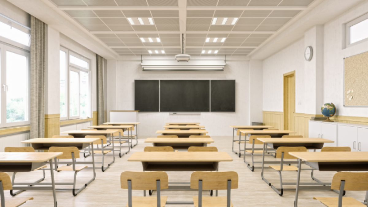 Foto referencial de aula de clases.