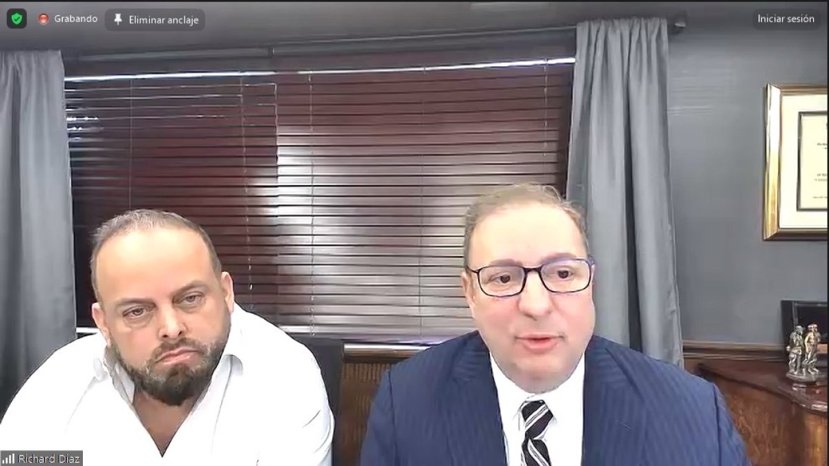 Xavier Jordán y Richard Díaz, rueda de prensa vía Zoom.