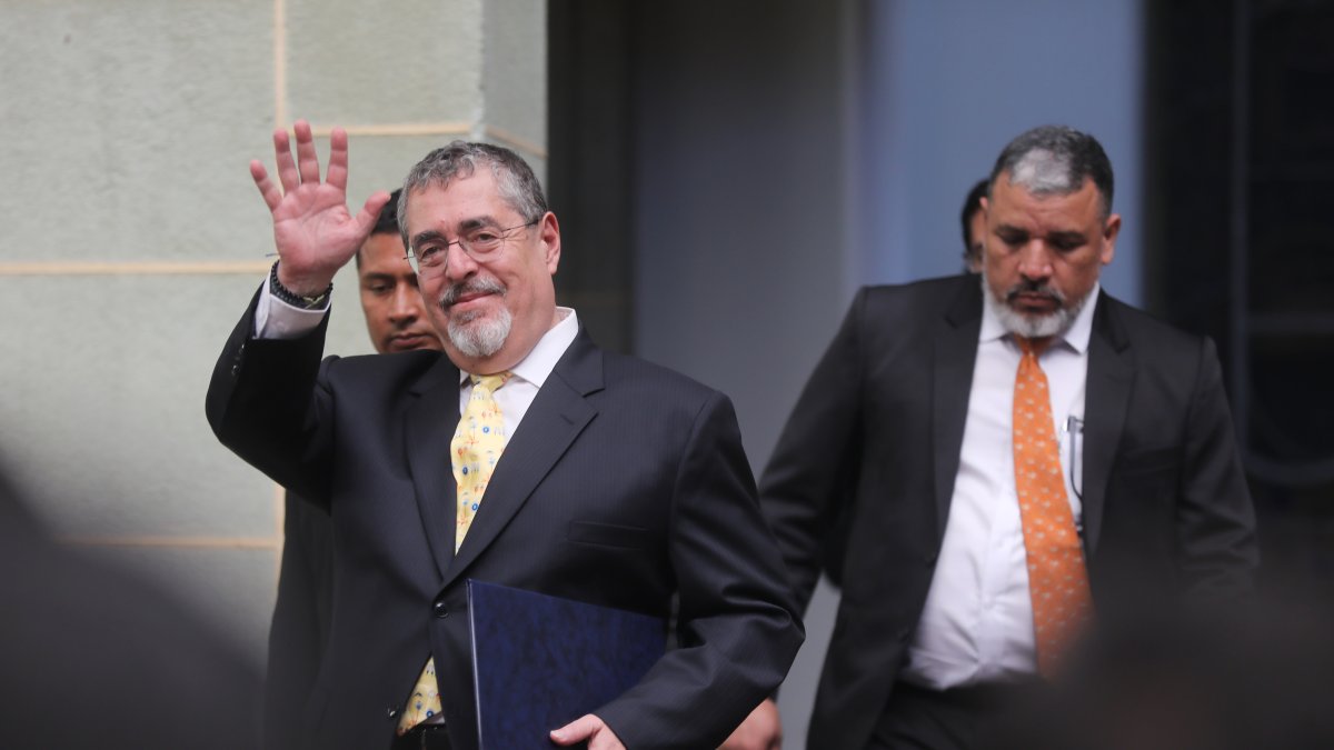 Ciudad de Guatemala. El presidente Bernardo Arévalo de León, ayer.