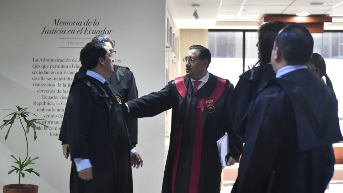 Iván Saquicela, actual presidente de la Corte, ha hablado de la posibilidad de prorrogarse