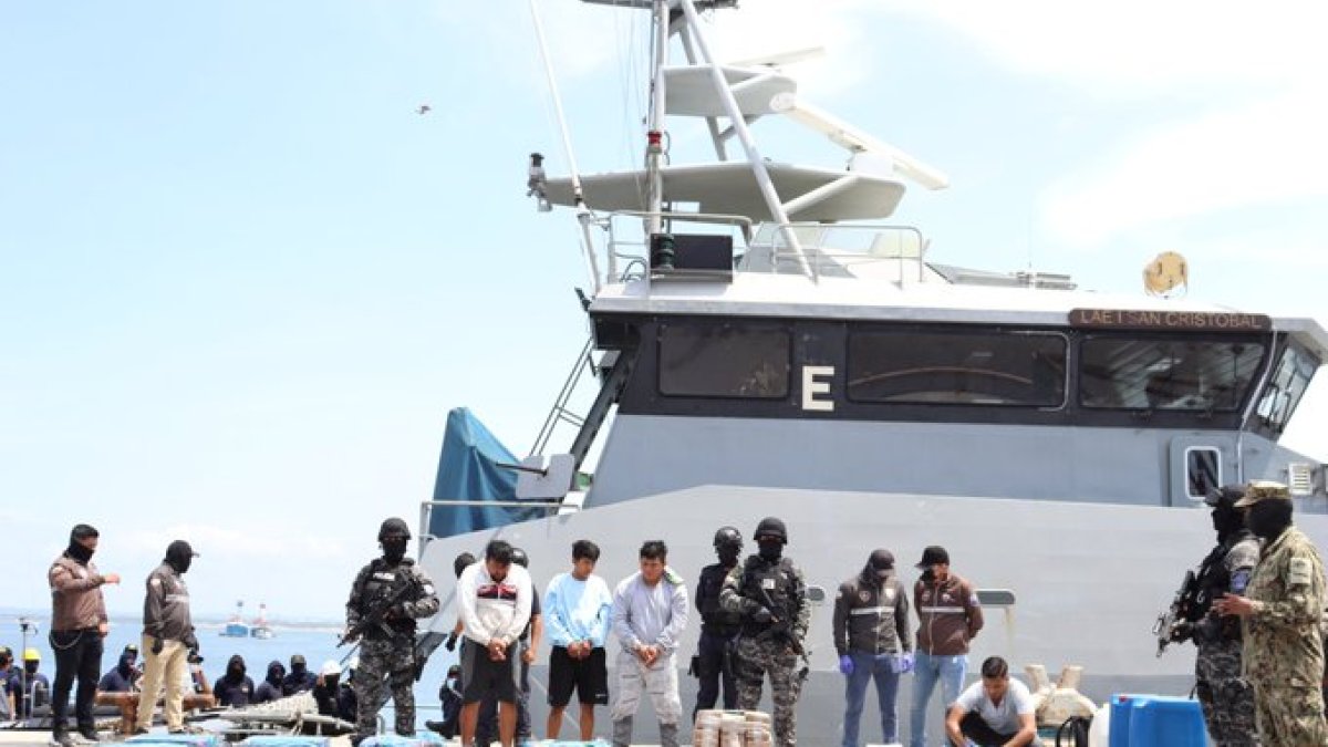 Decomiso de cocaína en Manta.