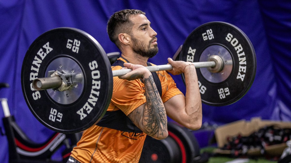 Francisco Fydriszewski en pleno trabajo de pretemporada.
