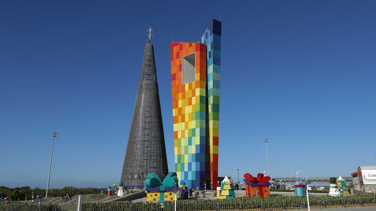 El monumento Ventana al Mundo, de casi 50 metros de alto, considerado el más alto de Colombia, era una de las representaciones más importantes de los Juegos 2027.
