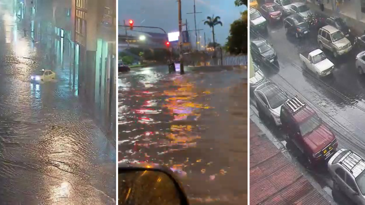 Sectores de Guayaquil afectados por las lluvias.
