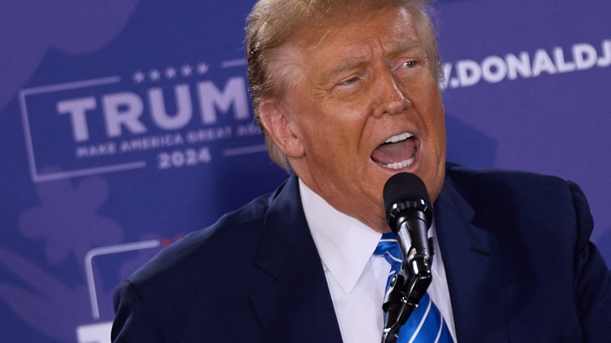 El expresidente Donald Trump, en una de sus presentaciones en su actual campaña para las presidenciales 2024.