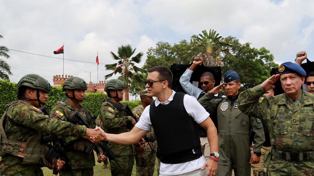 Tras permanecer unos días en EE. UU., el presidente Daniel Noboa visitó El Oro.