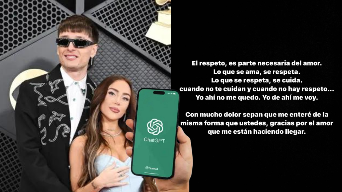 Especulan que Nicki Nicole le pidió a la IA escribir el mensaje sobre la infidelidad de Peso Pluma