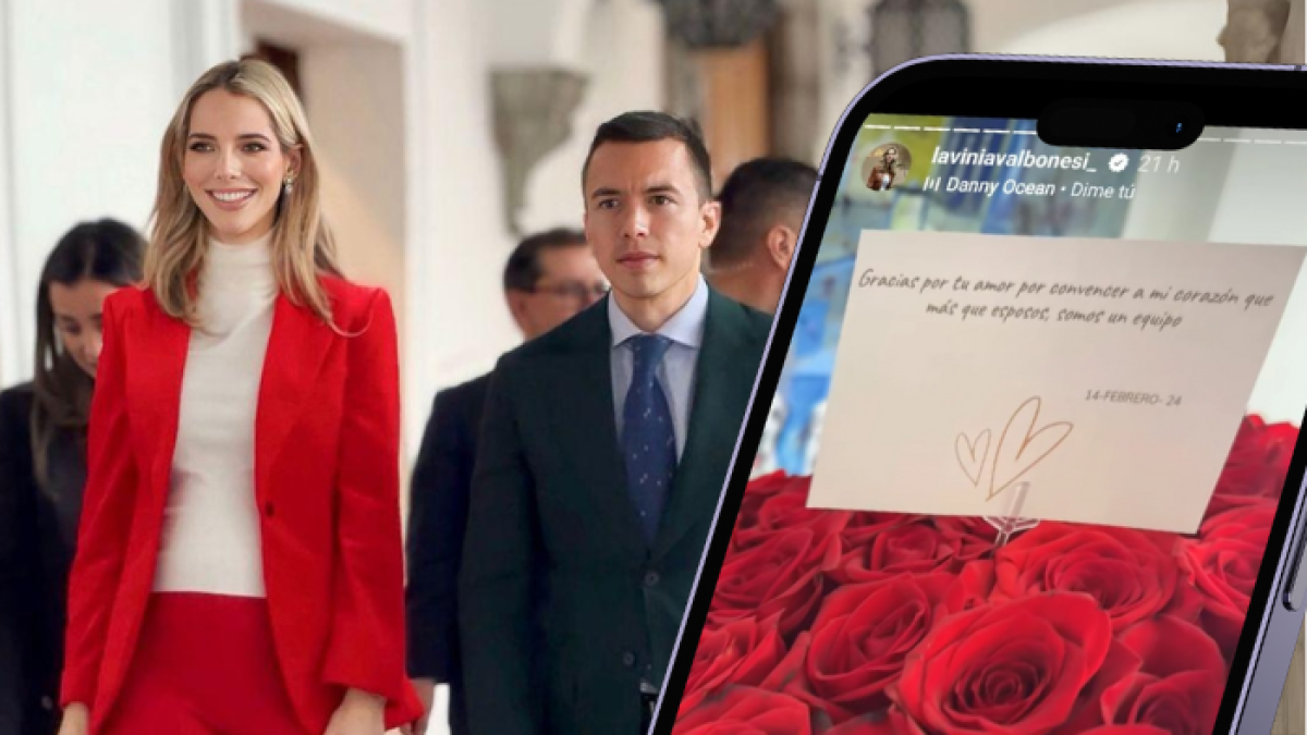 Daniel Noboa y Lavinia Valbonesi.