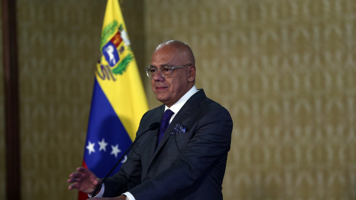 El presidente de la Asamblea Nacional de Venezuela, Jorge Rodríguez.