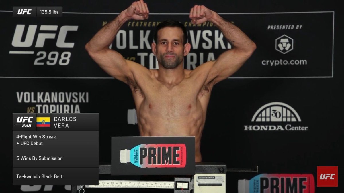 Carlos Vera Santos está listo para su debut en la UFC