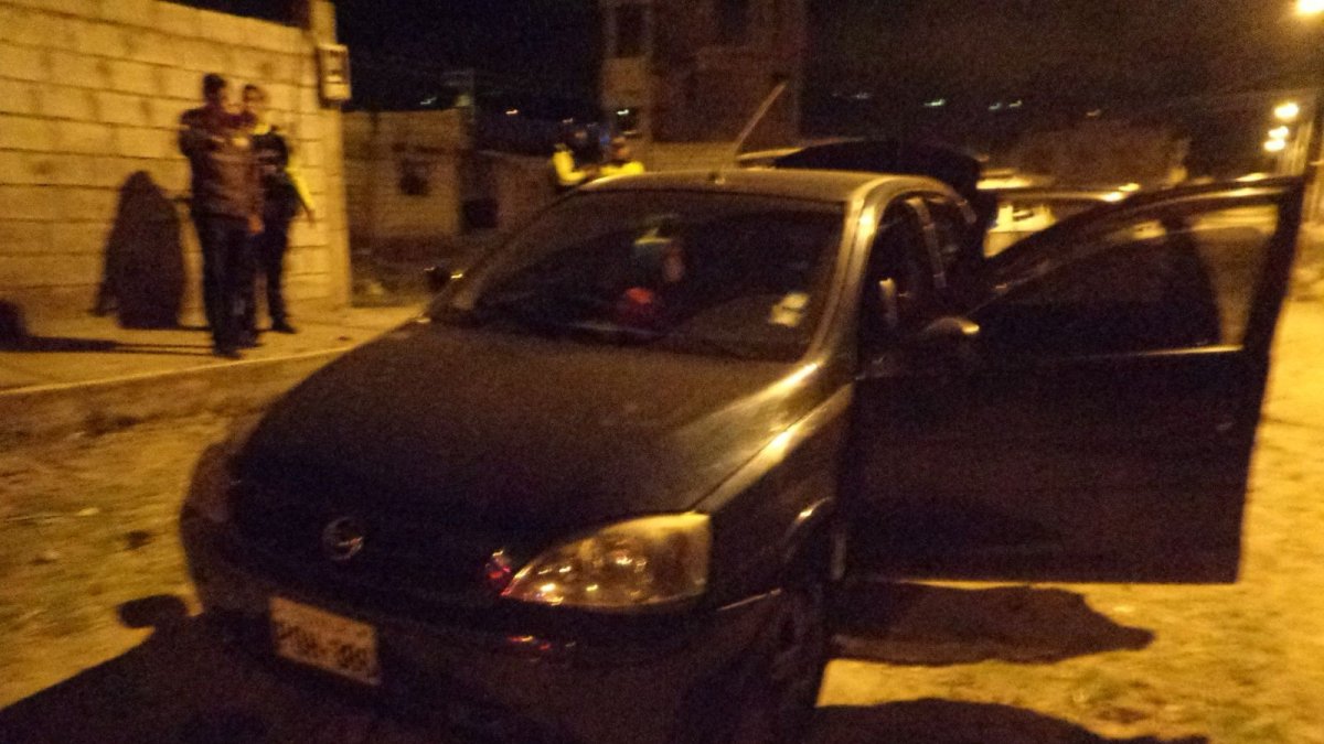 Vehículo donde se transportaban los presuntos delincuentes.